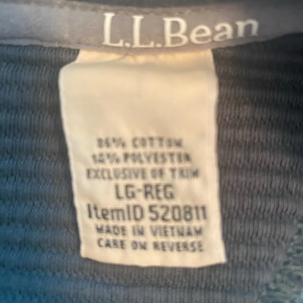 L.L. Bean Blue Zip Up Sweater with Standing Collar - like new - Picture 12 of 12